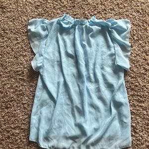 Brand new light blue high neck blouse